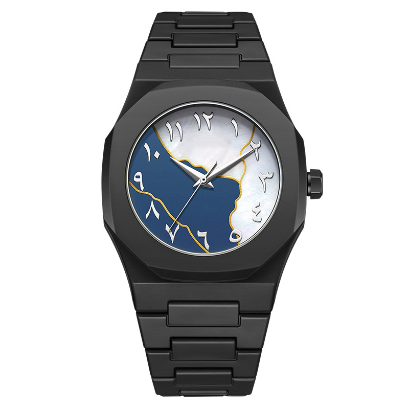 Midnight Arabic Dial Steel Quartz Watch variant 3