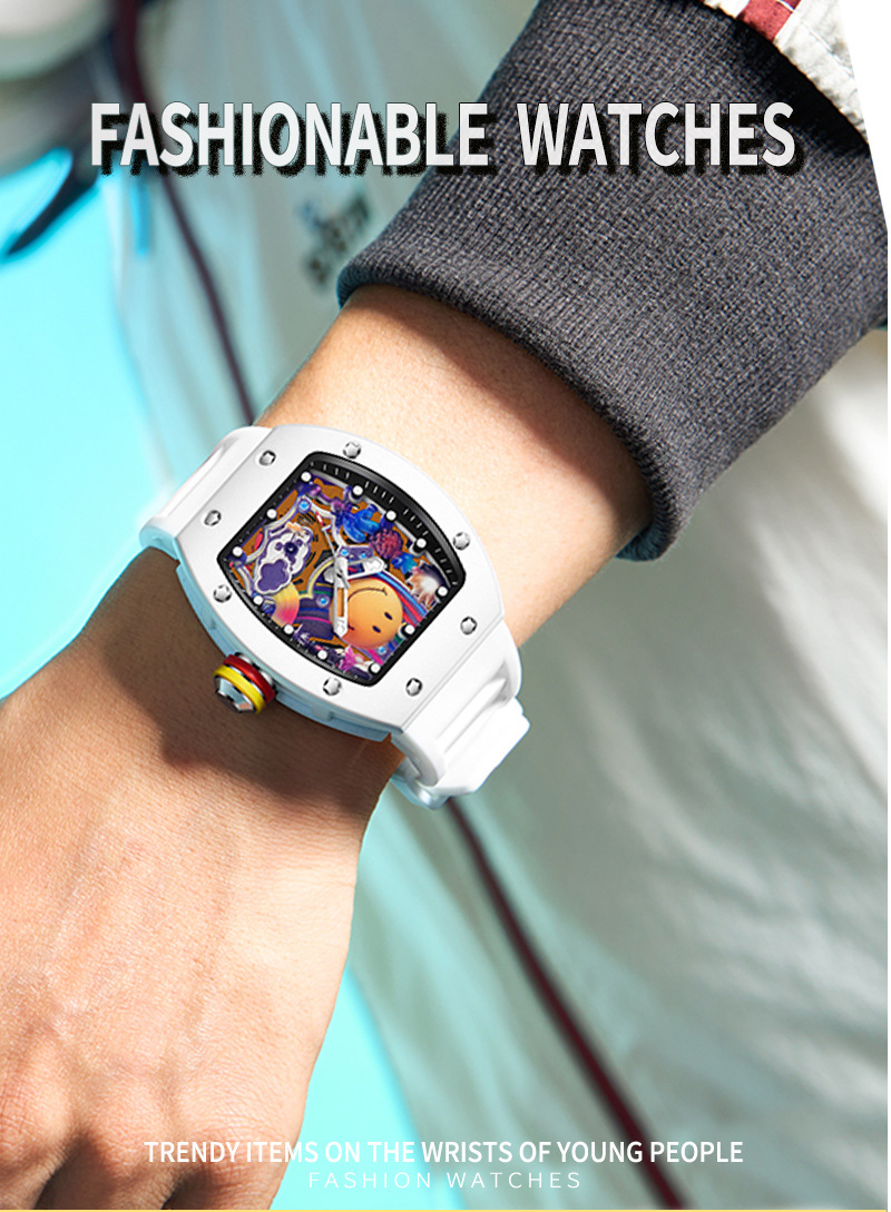 Vivid Tonneau Creative Dial Watch product detail 2